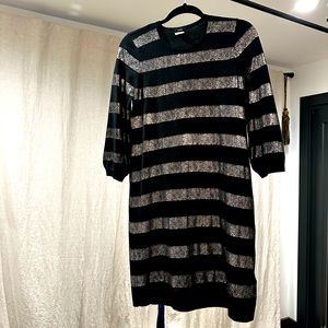 J. Crew black & silver dress